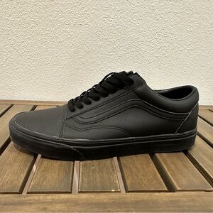 Black Leather Vans